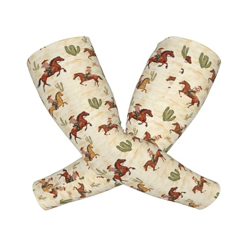 Arm Sleeves Outdoor Garden Sports Cooling Sun Sleeve for Women Men Farm - color: Cowboy