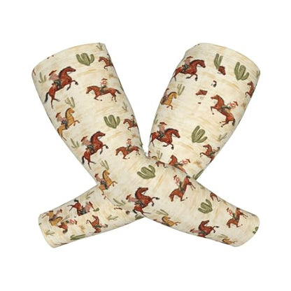 Arm Sleeves Outdoor Garden Sports Cooling Sun Sleeve for Women Men Farm - color: Cowboy