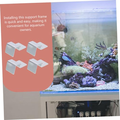 BESPORTBLE 4pcs Heavy Duty Stainless Steel Aquarium Lid Holder Bracket for Glass Tanks Sturdy Support for Fish Tank Covers and Accessories