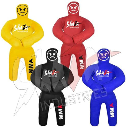 Shaza Grappling Kids Dummy for Fitness & Training, Pose, Strike & Throw Wrestling Dummy for 100cm. Punching Dummy for MMA, Jiu-Jitsu, Judo, Karate & Wrestling Practice & Sparring - color: Red