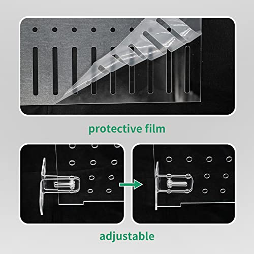 Fish Tank Divider Aquarium Acrylic Isolation Grid Board Divider with Suction Cups Accessories Transparent Plate Baffle Blocking Fish Partition Net Freshwater Ornament 25x30cm/9.84x11.81in - size: 25x30cm
