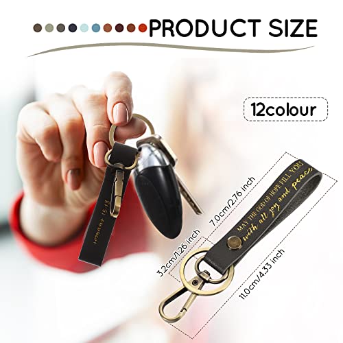 Yinkin 12 Pcs Christian Bible Verse Keychains Bulk Religious Keychain Church Sunday School Gift for Nurse Dad Teacher Gifts