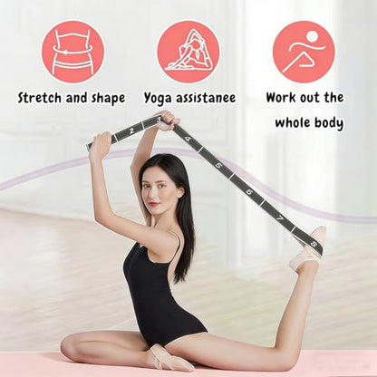 （2Pcs） Numbered Resistance Bands for Glutes & Yoga(Red&Purple | Adjustable Pull Rope for Full Body Workout, Arm Leg Exercise Equipment for Home Gym Training