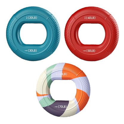 Hand Strengthener Grip 3 in 1 고무 원형 손가락 손목 운동 압착기 20 30 40 50 60 70 80 kg - color: 20/30/40/50/60/70파운드
