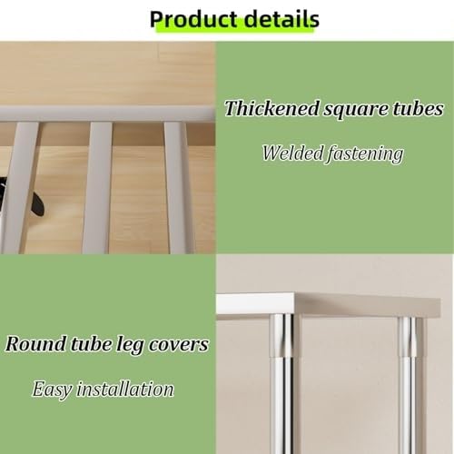 2-Tier Aquarium Stand With Breeder Tank Shelves, Reptile Turtle Terrarium Shelf, Stainless Steel Tubing, Balcony Flower Shelf, Brake Wheels.(60*50*60cm) - size: 60*50*60cm
