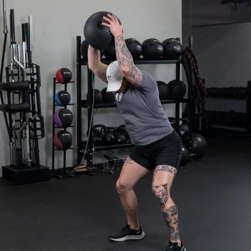 Titan Fitness Rubber Tread Slam Ball, Dead Bounce, Weight Workout - Throw, Catch, Slam, Twist - style: 70 lb
