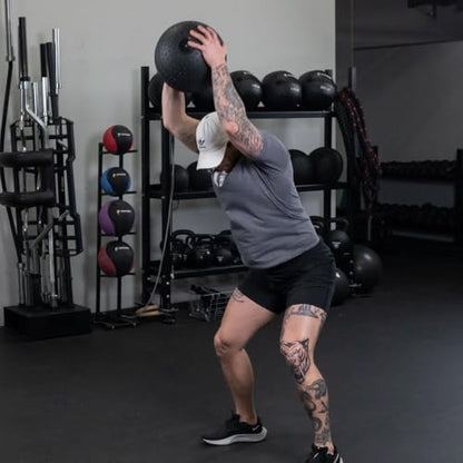 Titan Fitness Rubber Tread Slam Ball, Dead Bounce, Weight Workout - Throw, Catch, Slam, Twist - style: 40 lb