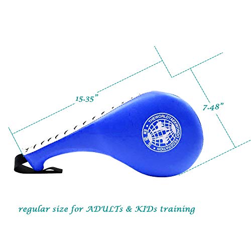 2 Pack Taekwondo Kick Pads, Durable Kicking Target Pads for TKD Karate Martial Arts Strike Kickboxing Training Muay Thai MMA Fight Gear - color: BLUE [1 Pair]