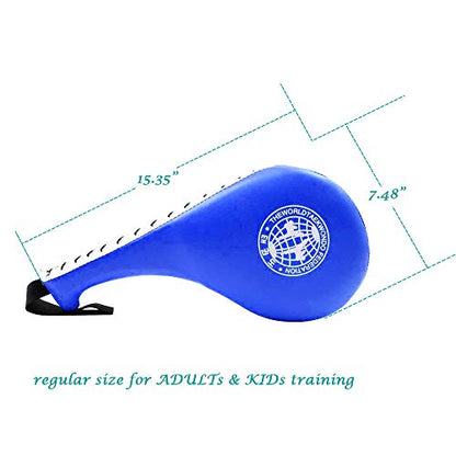 2 Pack Taekwondo Kick Pads, Durable Kicking Target Pads for TKD Karate Martial Arts Strike Kickboxing Training Muay Thai MMA Fight Gear - color: BLUE [1 Pair]