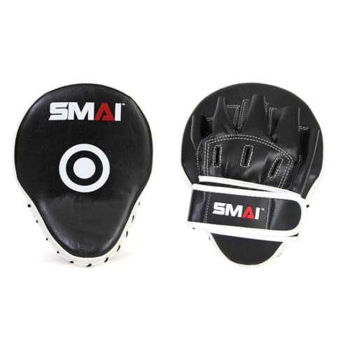 SMAI Essentials Boxing Focus Mitts - Curved Gloves for MMA Punching Training and Sparring