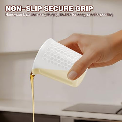 Silicone Measuring Cups Set 10Pcs 125ml for Cooking Reusable Baking Supplies Silicone Flexible Melting Measure Cup for Butter, Chocolate - color: 10*125ml