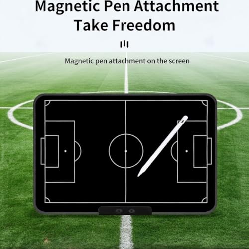 16“Double Side LCD Coaching Board Football Tactics Board | Double Side Use,One-Touch Erase Lock,Includes Stylus Pen,9.4 inch x 13.4 inch screen