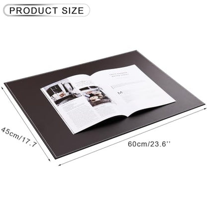 Desk Pad & Mat 24" x 18" Protector Large Mouse Pad PU Leather for Desktops and Laptops (Brown) - color: Brown-a111