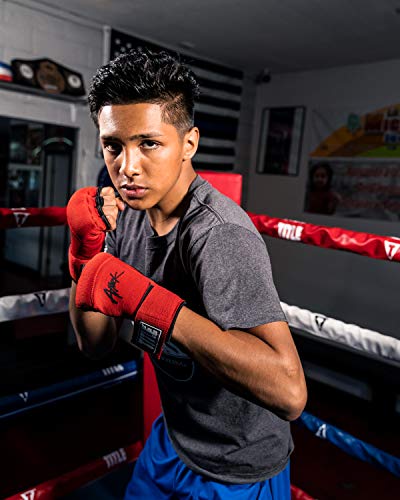 Title Boxing Attack Nitro Speed Wraps 2.0 - Boxing Wraps, Quick Wraps Boxing, Boxing Hand Wraps, Hand Wraps for Boxing Gloves, MMA Gloves, Wrist Wraps Boxing, Muay Thai Hand Wraps, Knuckle Protection - color: Red/Black, size: X-Large