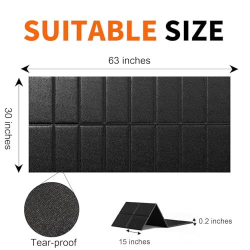 Stepwaver Treadmill Mat for Floor & Carpet Floors, 63" × 30", 0.2" Thick Non-Slip Treadmill Mat for Carpet, Mat for Under Treadmill on Carpet Hardwood Floors - size: 63"L x 30"W x 0.2"Th
