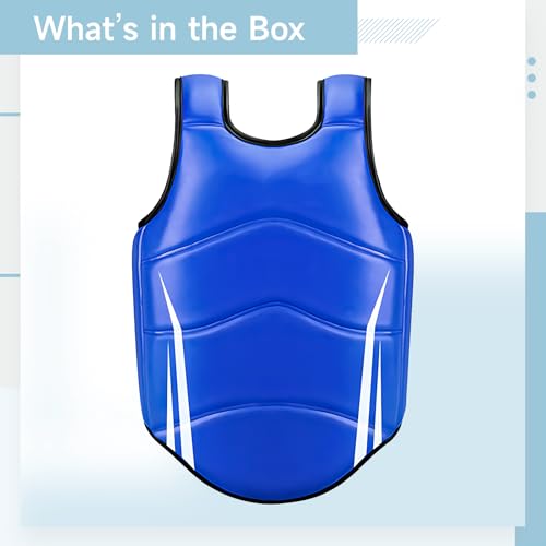 Chest Protector for Karate, Taekwondo, Boxing, Padded Rib Shield for Muay Thai, MMA, PU Leather Guard for Training, Men & Women