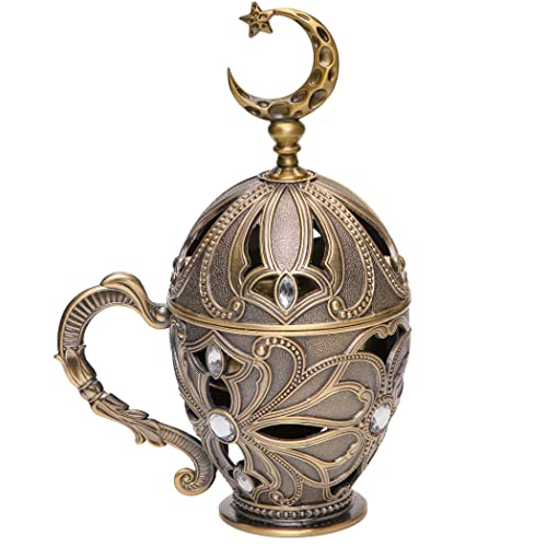 Frankincense Resin Incense Burner, Charcoal Incense Burner with Handle for Bakhoor Myrrh Cone, for Yoga Aromatherapy Meditation, Decor for Home Office