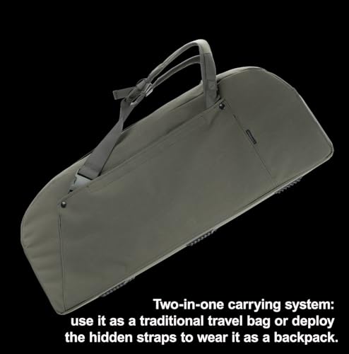 85L Military-Style Duffle Backpack, Rigid Panels | 85L 600D military-style duffle with rigid bottom and side panels for deployment, camping, hunting, road trips, and go-bags - color: Olive Green