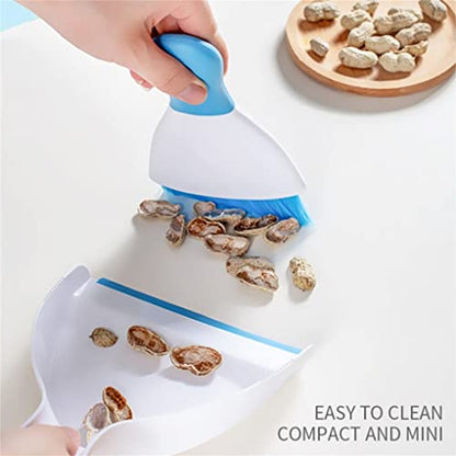 Dust pan Broom Brush Dustpan - Small Broom and Dustpan Set,Mini Broom and Dustpan,Small Dustpan and Brush Set for Home Cleaning, Sofa, Desk, Guinea Pig Cage, Cat Litter etc.（Light Blue） - color: Light Blue, size: 1 Set