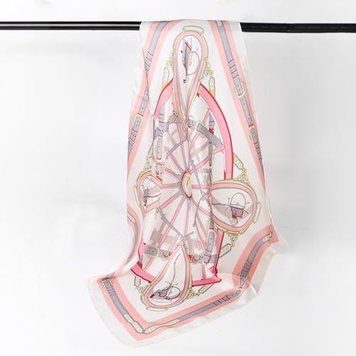 27" Head Scarf Like Satin Silk for Women,Hair Scarves Bandana,Headband Silk Feeling for Hair Wrap - color: Pink