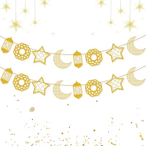 Moon Stars Banner Eid Decorations Eid Decorations For Home Ramadan Decorations Ramadan Decorations For Home Umrah Mubarak Decorations