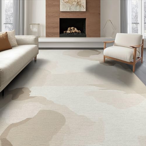 8'x10' Washable Abstract Abstract Area Rug, Taupe Foldable Oversized Carpet Non-Slip Flatwoven Floor Covering for Living Room, Under Sectional, Family Room | Ref:1910383 - color: Beige/Pattern 11, size: 8' x 10' (Rectangular)