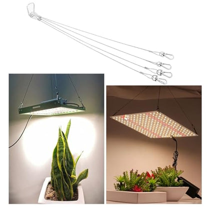 304 Stainless Steel Plant Hanger 35.5 cm Adjustable Steel Wire for LED Plant Growth Lamps Aquarium Fish Tank Lamps Indoor Plant Suspension Racks (Heavy-Duty Lamp Racks) 1PCS