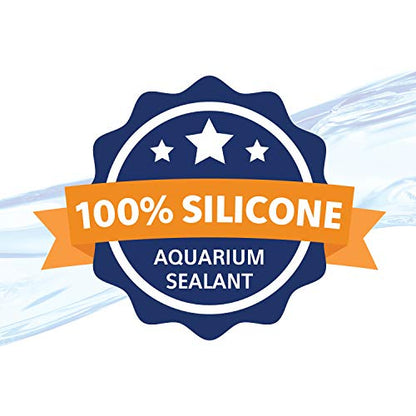 Aqueon Aquarium Silicone Sealant, Black, 3 Ounces | Aquarium safe silicone, waterproof seal stops leaks; permanently flexible, won't crack or shrink