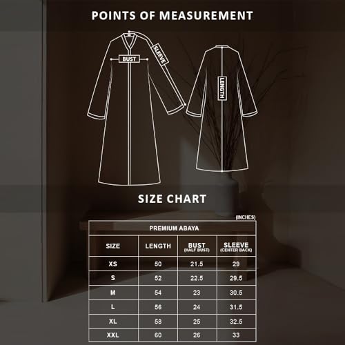 Elegant Modern Abaya 여성용 - 경량, 하늘거리는 느낌, 부드럽고 모든 상황에 적합 - color: Hareer - 블랙, size: XL