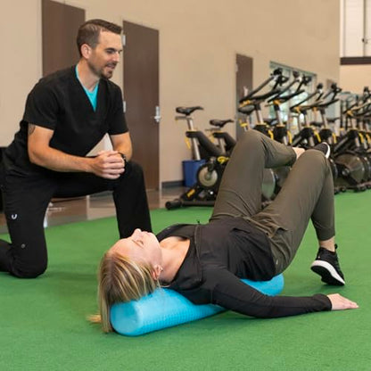 OPTP PRO-Roller Super Soft Density Foam Roller – Round, Light Blue, 36"x 6" | Low density foam roller for exercise, gentle massage, and physical therapy, gentle, forgiving compression, 36" x 6" round