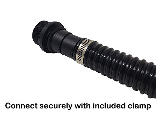 Pond Tubing Pump Fitting, 30 Configurations, Works with Most Pumps, Fish Safe, Black - size: 1 Pack