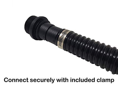 Pond Tubing Pump Fitting, 30 Configurations, Works with Most Pumps, Fish Safe, Black - size: 1 Pack