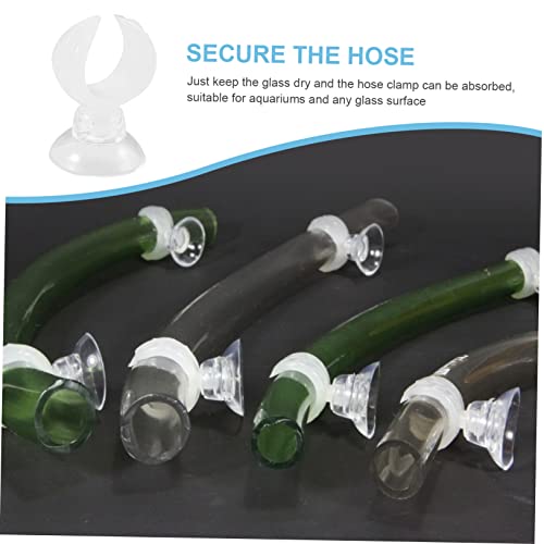 BESPORTBLE 4pcs Aquarium Suction Cup Clamp Clips Feeder Tube Holder for Air Tubing Organize Your Tank