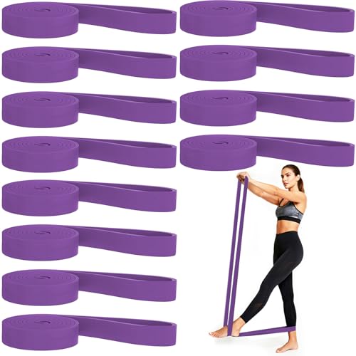 12-Pack Resistance Bands Set - Pull Up Assist, Strength Training & Physical Therapy for Home Gym | Exercise Loop Bands for Men & Women - color: Purple 35-85lbs