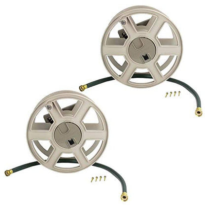 Suncast SWA100 100 Ft. Wall Mount Garden/Yard Hose Reel Side Winder (2 Pack) - size: 2 Pack