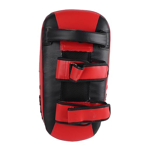GLOGLOW Boxing Strike Pad for Training, High Density Sponge and PVC Leather, Multifunction Protective Strike Pad for Kickboxing Users - color: Red Stripe