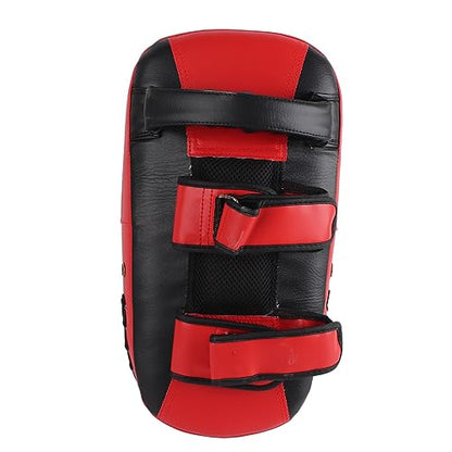 GLOGLOW Boxing Strike Pad for Training, High Density Sponge and PVC Leather, Multifunction Protective Strike Pad for Kickboxing Users - color: Red Stripe