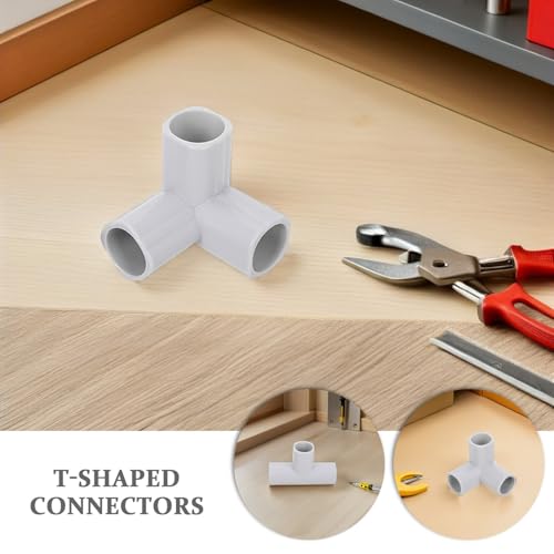 ERINGOGO 8pcs Baby Playpen Connectors T Shaped Joints Baby and Pet Gate Replacement Parts for Play Yard Safety and Easy Assembly
