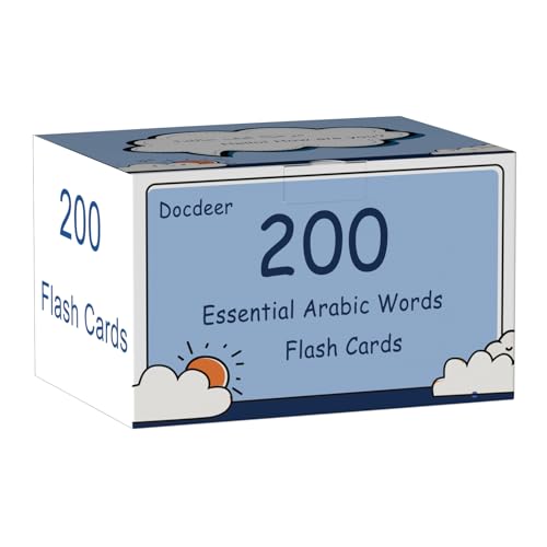 200 Essential Arabic Words Vocabulary Flash Cards Flashcard for Beginners Adults | Learn Arabic for Beginners Adult