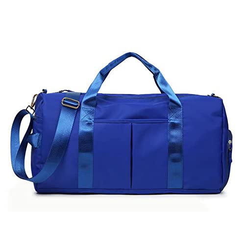 Sports Gym Bag for Women Travel Duffel Bag with Wet Pocket and Shoes Compartment for Training Swim Yoga(Blue1) - color: Blue1