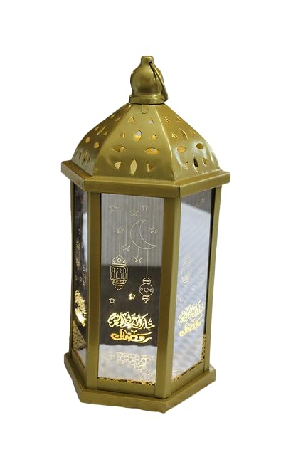 Eid New Year Mubarak Alaykom Al Shahar Ramadan Lantern - Perfect for Gifting, Housewarming, Wedding, Decoratives, Stylish Home Festive Muslim Durable Lightning Occasions