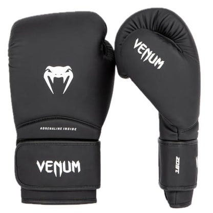 Venum Contender Boxing Gloves - color: Black/White, size: 16-Ounce, style: Contender 1.5