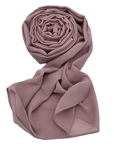 Txameru Hijab for Women Chiffon Hijab Scarfs for Women Long Shawl - color: Dusty Rose