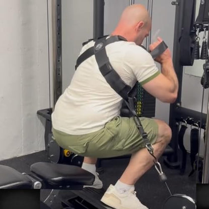 Squat Harness V4 2025 Version Professional Weight Support vest, Adjustable Heavy-Duty Straps - color: Black