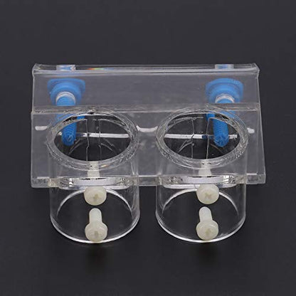 2 PCS Acrylic Aquarium Pipe Clip Clamp Holder, Transparent Acrylic Water Tube Soft Pipe Fixture for Fish Tank Aquarium Holding Doing Pump Soft Hose (Double Hole) - size: Double Hole