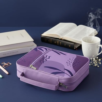 Mr. Pen- Bible Cover Case | Carrying Book Case with Durable Handle and Zippered Pocket, Bible Protective Church Bag for Men & Women, Christian Gifts - color: Lavender