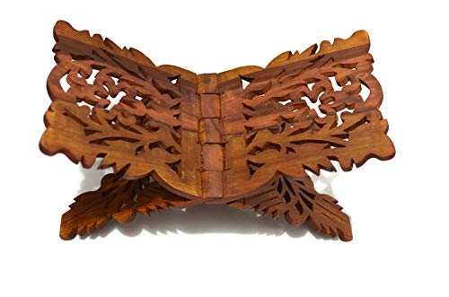 Stay-at-Home Holiday Gift Prayer Book Holder Stand Rihal Rehal Rail Solid Wood Hand Finished 15.5"x7"