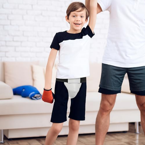 UPKOCH Youth Groin Protector Cup for Kids Boys 8-12, Athletic Boxing MMA Crotch Guard, Taekwondo Karate Sparring Gear Supporter with Adjustable Strap