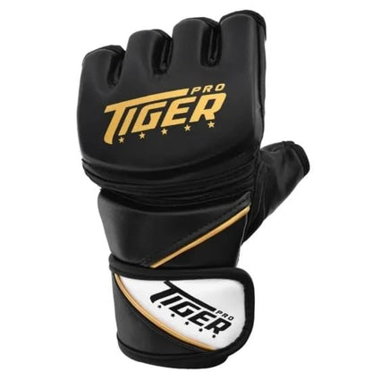 MMA Grappling Gloves: Durable Maya Hide Leather, PC-3 Shock Padding & Quick-EZ Wrist Support - size: Small