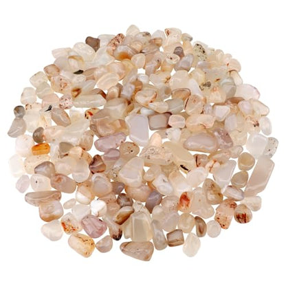 0.96LB Natural Crushed Stones Aquarium Gravel Vase Filler Succulent Rocks Fish Tank Decor Pebbles Polished Irregular Shaped Bulk - White - color: White
